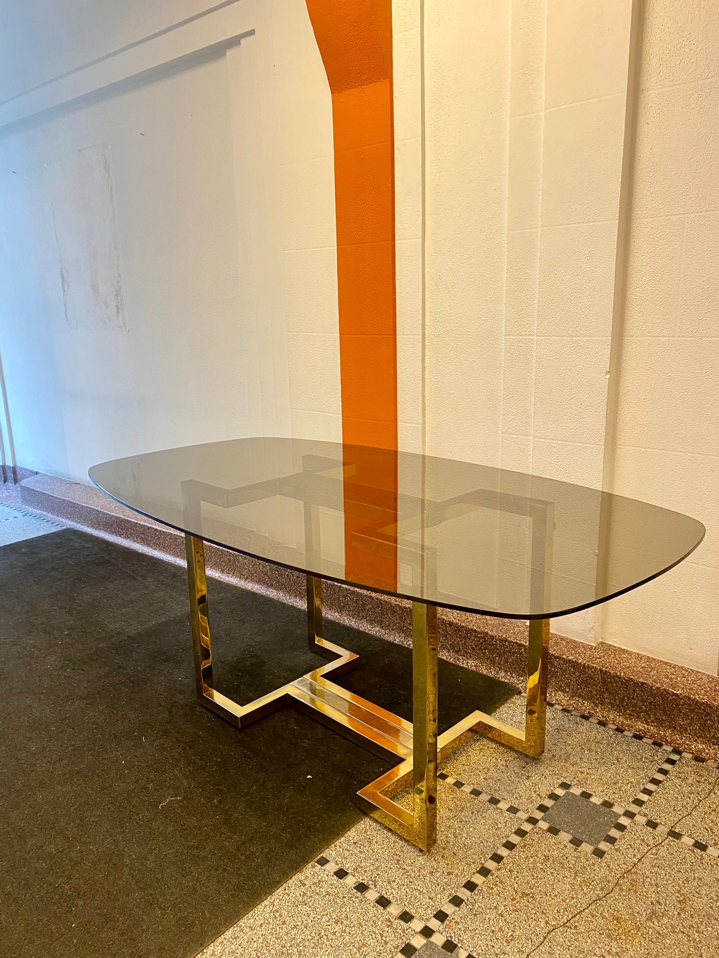 Table à manger 1970 par Belgo chrome