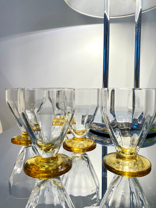 Lot de 5 verres Art déco