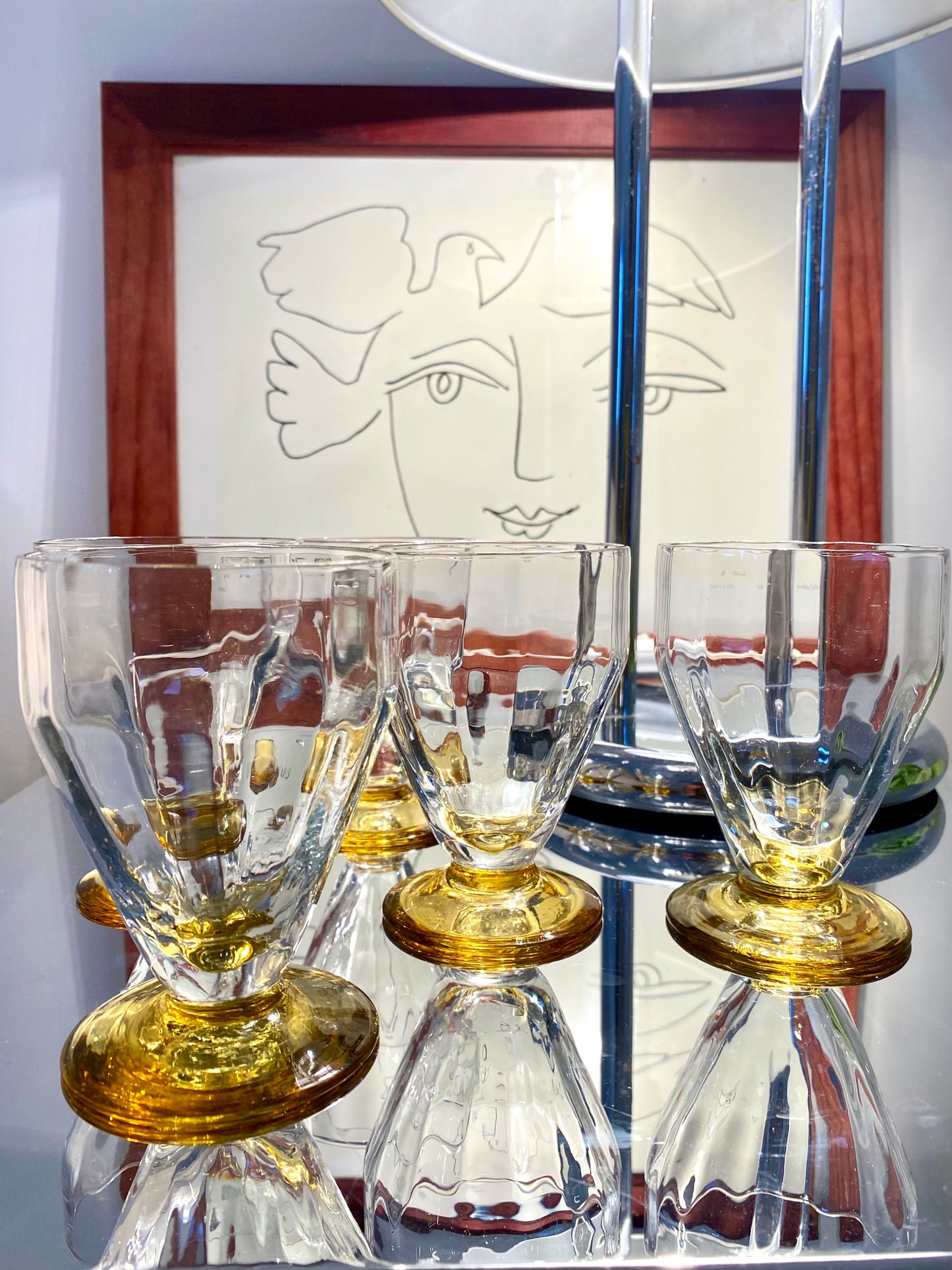 Lot de 5 verres Art déco