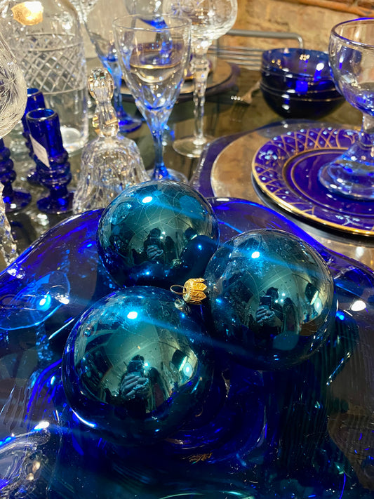 Boîte de 4 boules de noël en verre