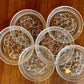 Paulette - Lot de 6 dessous de verres Cristal d’Arques en verre pressé/moulé