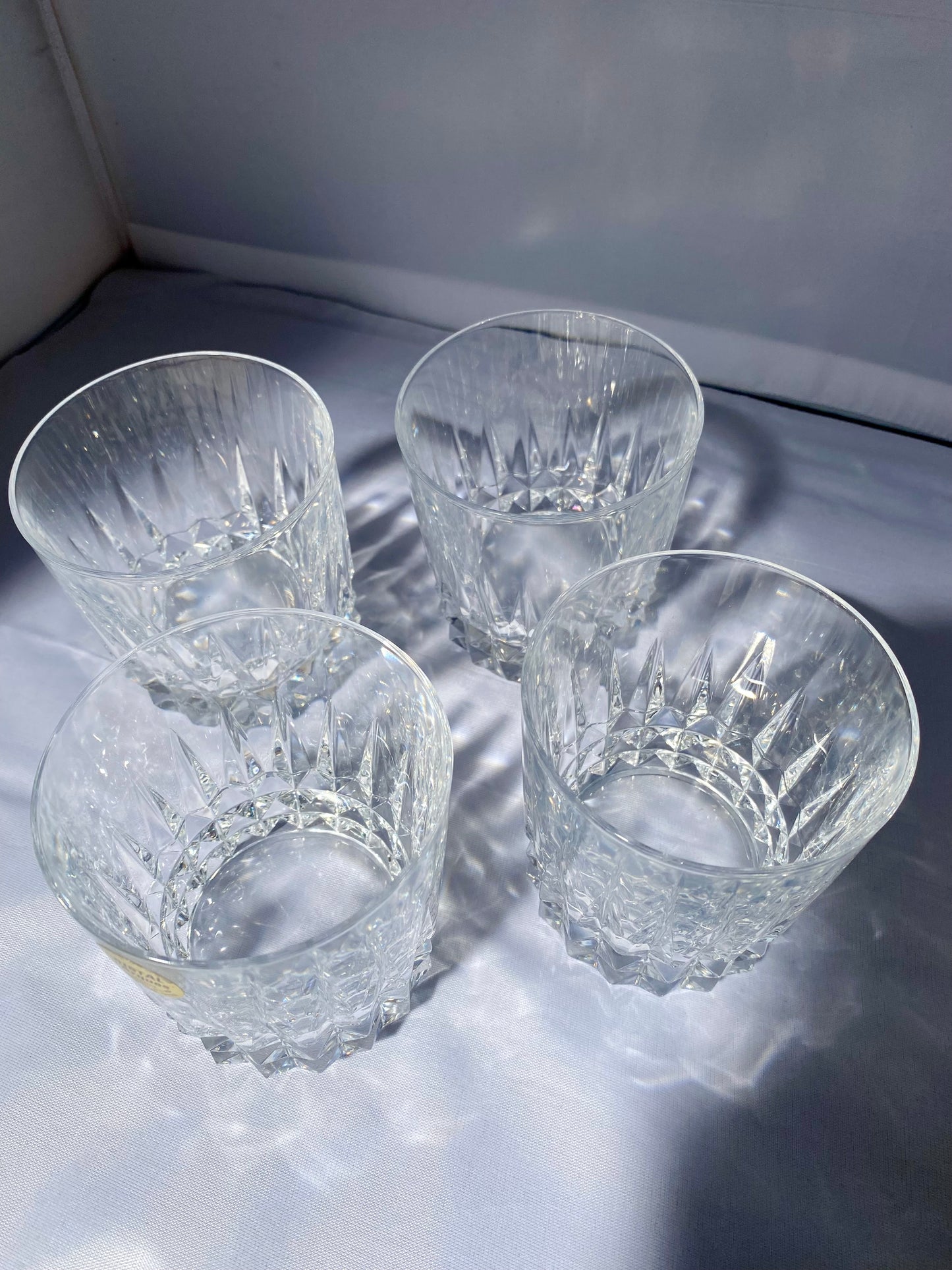 Lot de 4 verres à whisky cristal d’arques