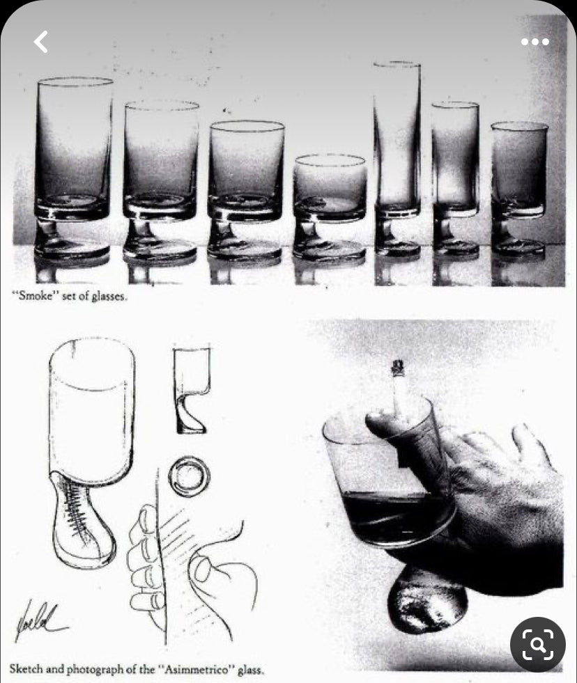 Incroyable lot de 5 verres « Smoke » par Joe Colombo