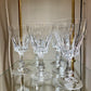 Lot de 6 verres à vin en cristal