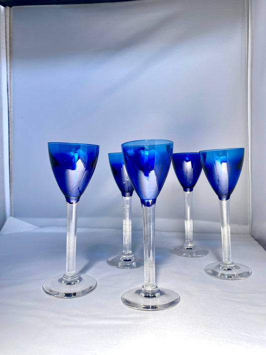 Noé - Lot de « 5 » verres bleus