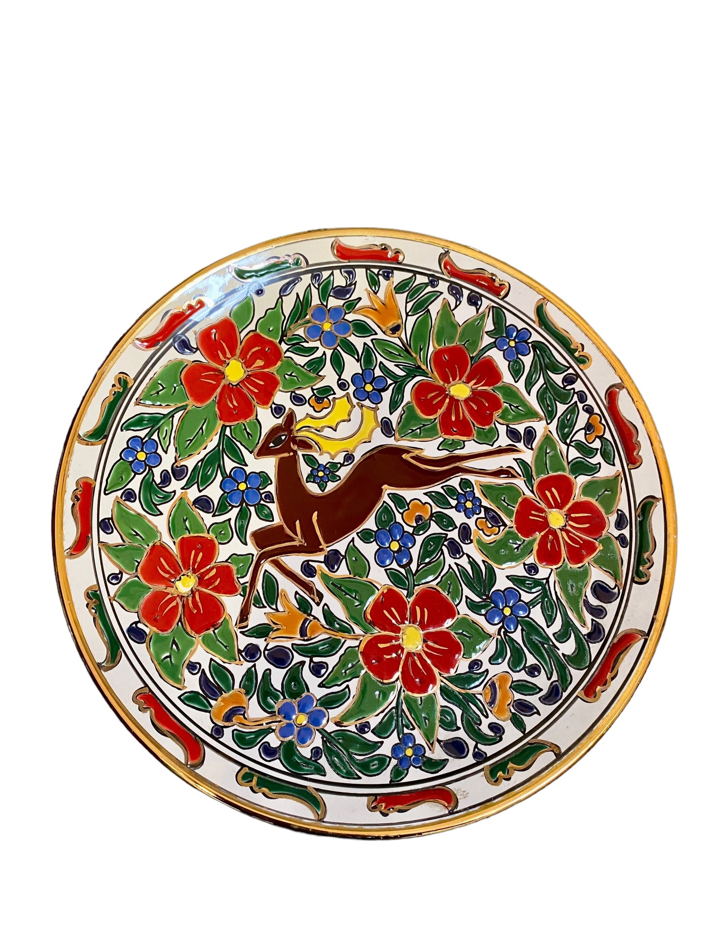 Louna - Assiette polychrome grecque