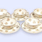 Edwina - Lot de 5 tasses + sous-tasses en porcelaine de Limoges