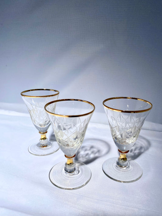 Marcelle - Lot de 3 verres à liqueur