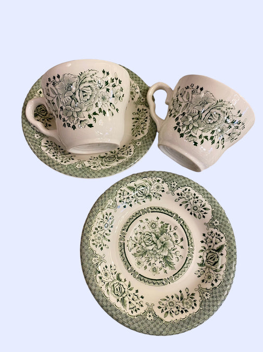 Agatha - Lot de 2 tasses et sous tasses anglaises