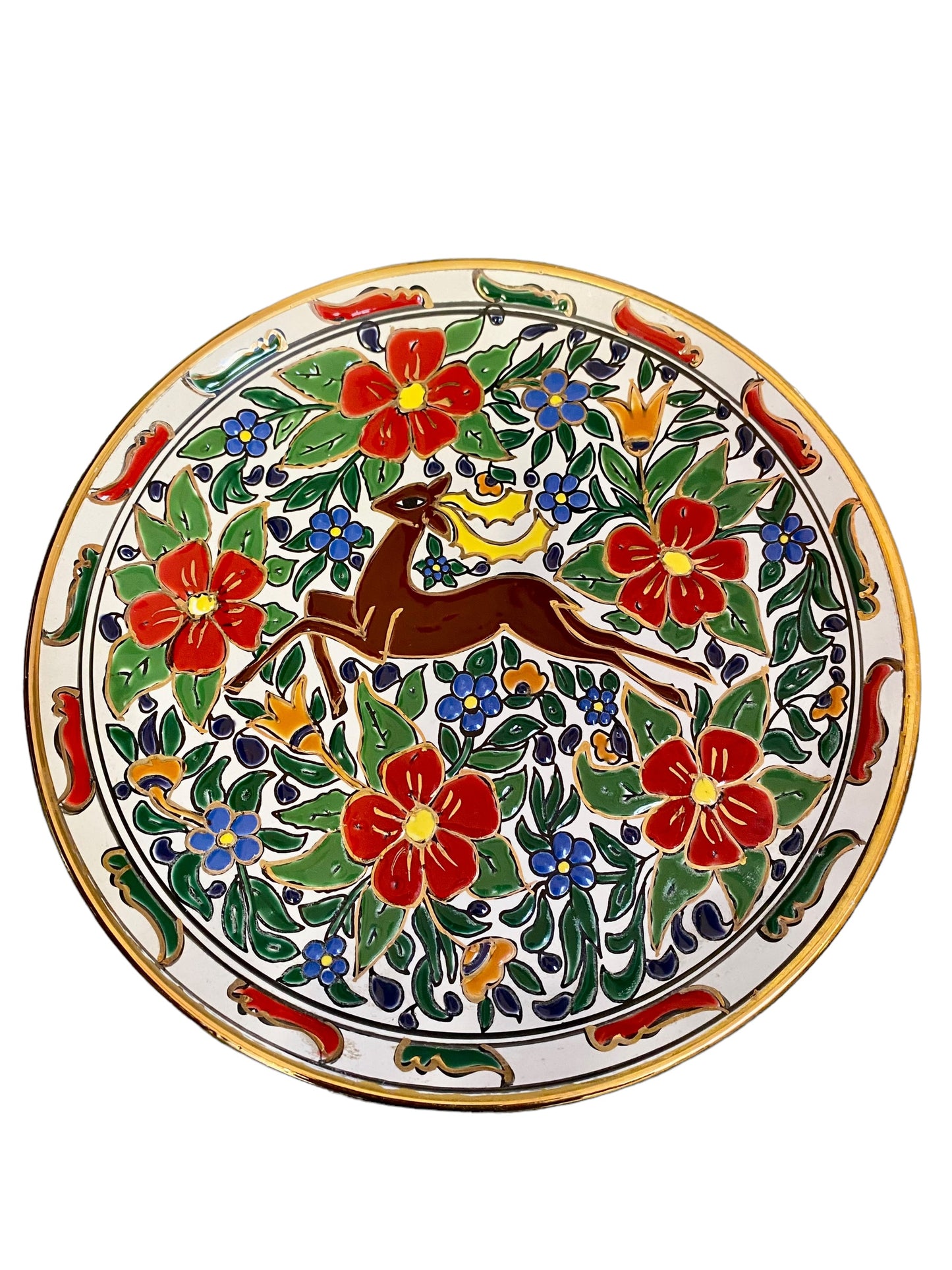 Louna - Assiette polychrome grecque