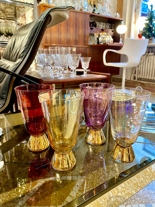 Judith - Lot de 4 verres colorés