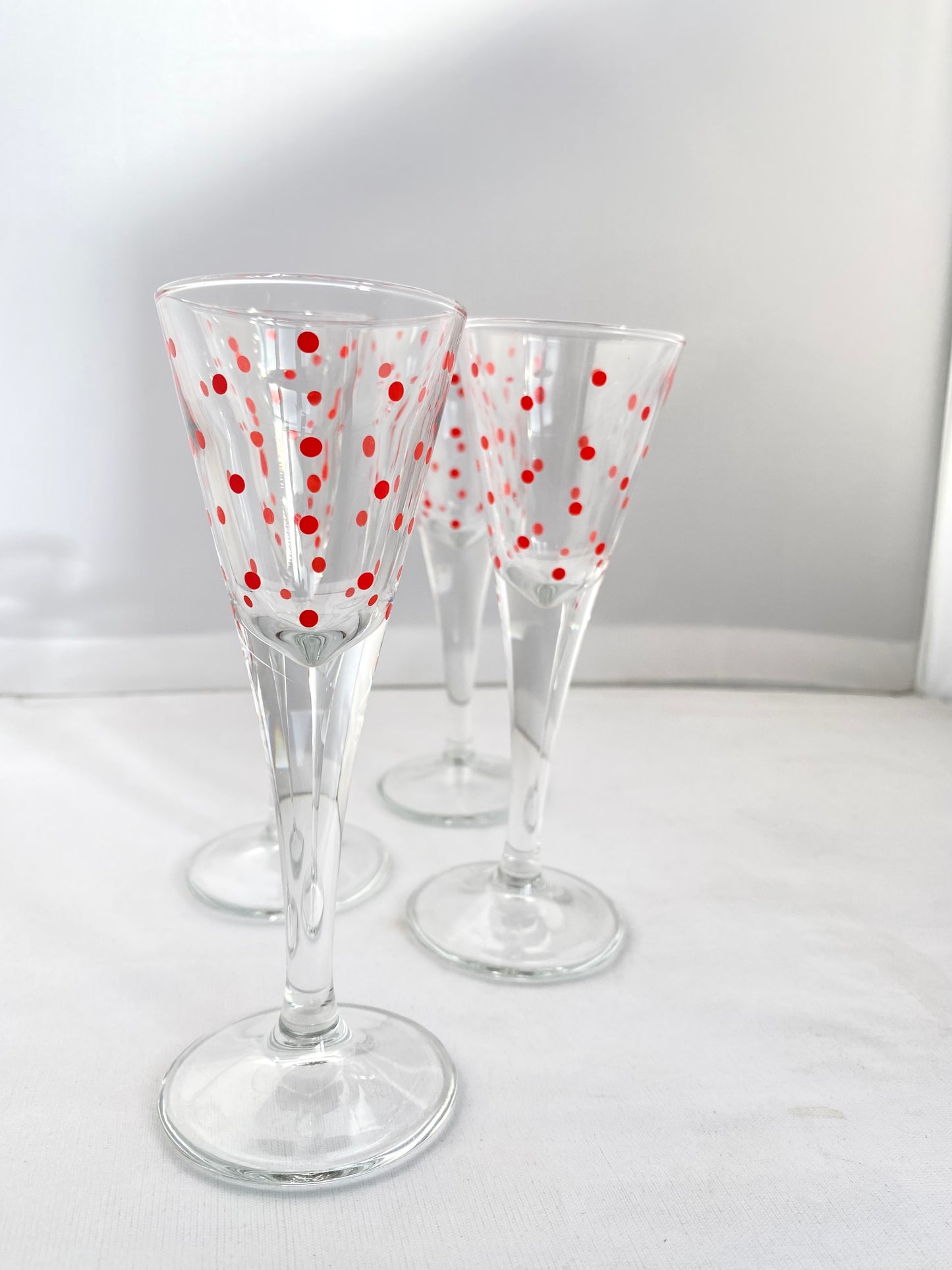 Lot de 5 verres à liqueur à pois