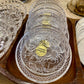 Paulette - Lot de 6 dessous de verres Cristal d’Arques en verre pressé/moulé