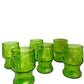 Lot de 6 verres verts