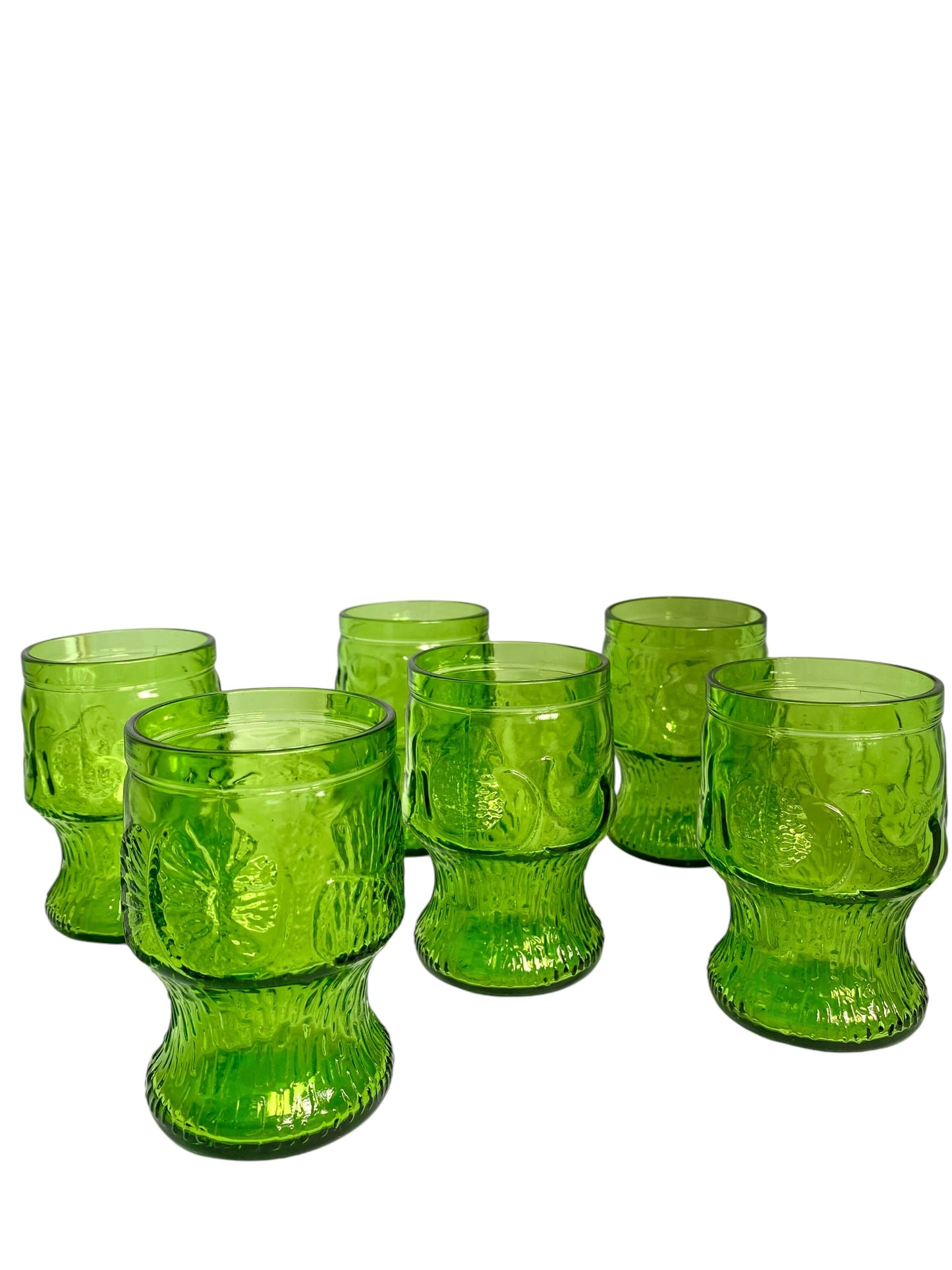 Lot de 6 verres verts